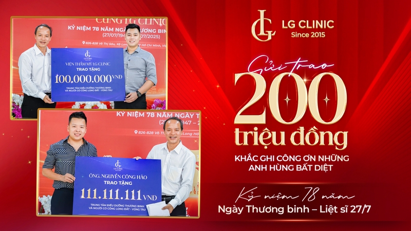 LG Clinic trao 200 triệu đồng tri ân những thương bệnh binh nhân Ngày Thương binh – Liệt sĩ 27/7