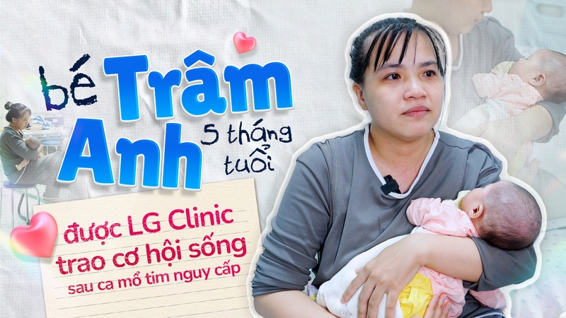 Touch to heart: bé Trâm Anh 5 tháng tuổi