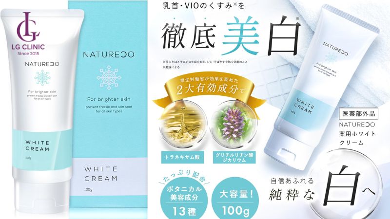 kem trị thâm đầu gối Natureco White Cream - trị thâm đầu gối