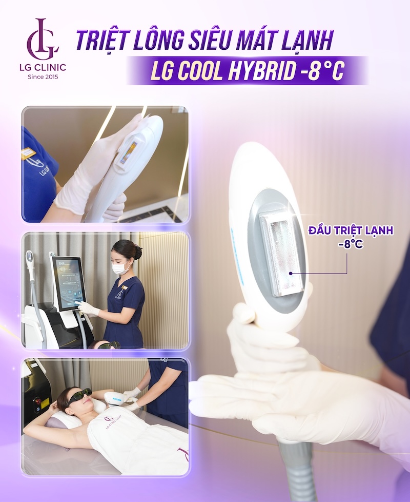 triệt lông LG Cool Hybrid tại LG Clinic phú nhuận