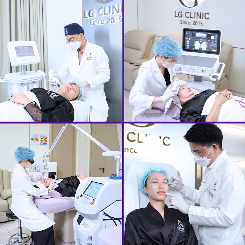 xoá nếp nhăn trán tại LG Clinic