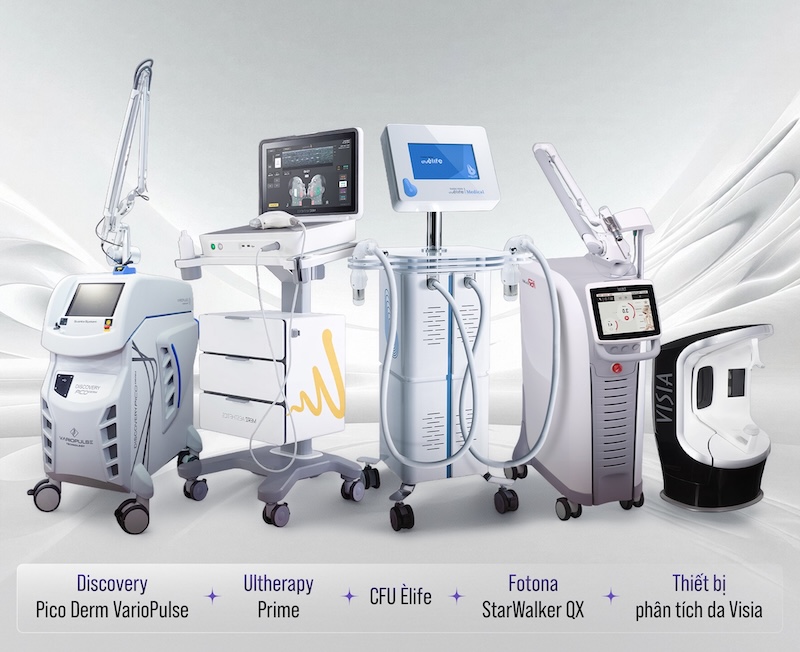 máy móc công nghệ cao tại lg clinic