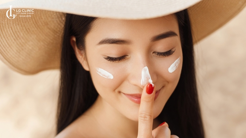 Chống nắng sau xoá nhăn cau mày để giữ hiệu quả