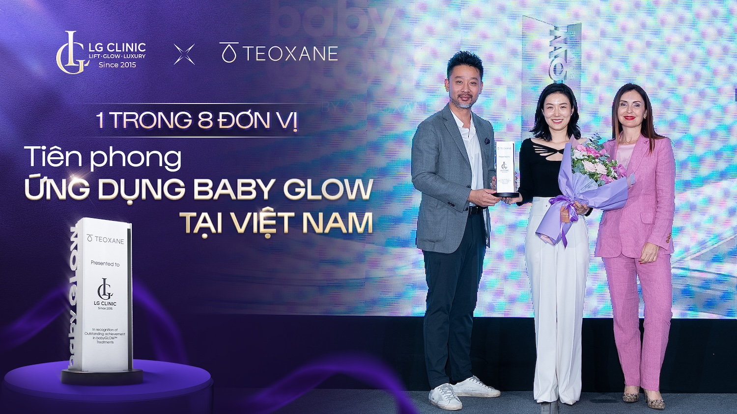 lg clinic tiên phong ứng dụng baby glow của teoxane