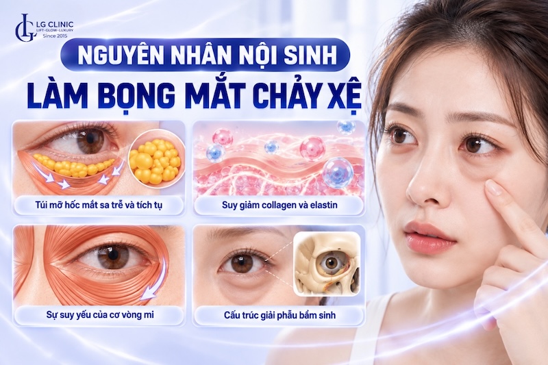 bọng mắt chảy xệ