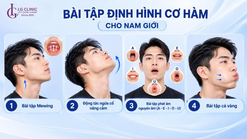 Bài tập giảm mỡ mặt cho nam giới