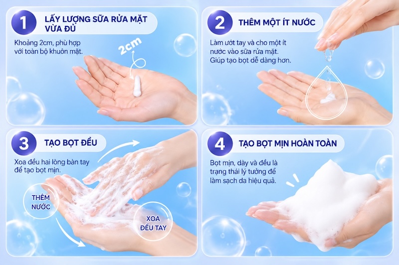 cách rửa mặt không bị chảy xệ