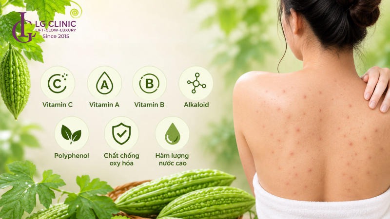 cách trị mụn lưng bằng khổ qua
