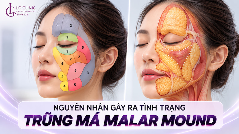 Nguyên nhân gây ra tình trạng trũng má Malar Mound